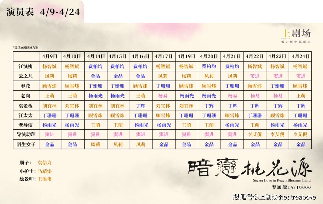 从过年开始暗恋桃花源演员排期出炉