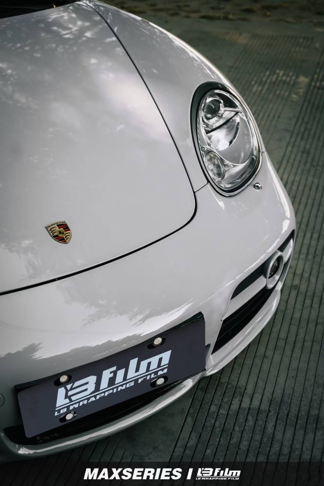 保时捷卡曼987全车贴膜lbfilm改色膜lb原厂漆哑灰