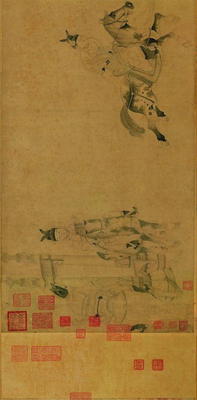 北宋李公麟明皇击球图卷