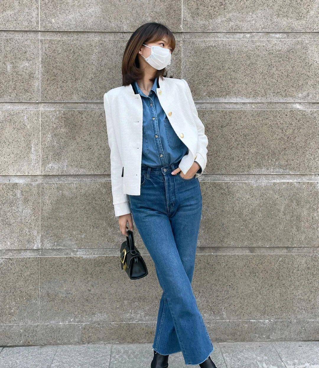 服装 小香风外套虽然很简约，但只要穿对了，就会让人眼前一亮