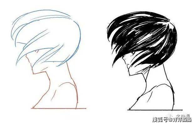 发型不同长短的人物发型怎么绘画?