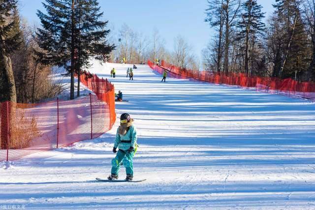 长白山北坡只有一个雪道的红松王滑雪场，是滑雪季新手的冰雪乐园