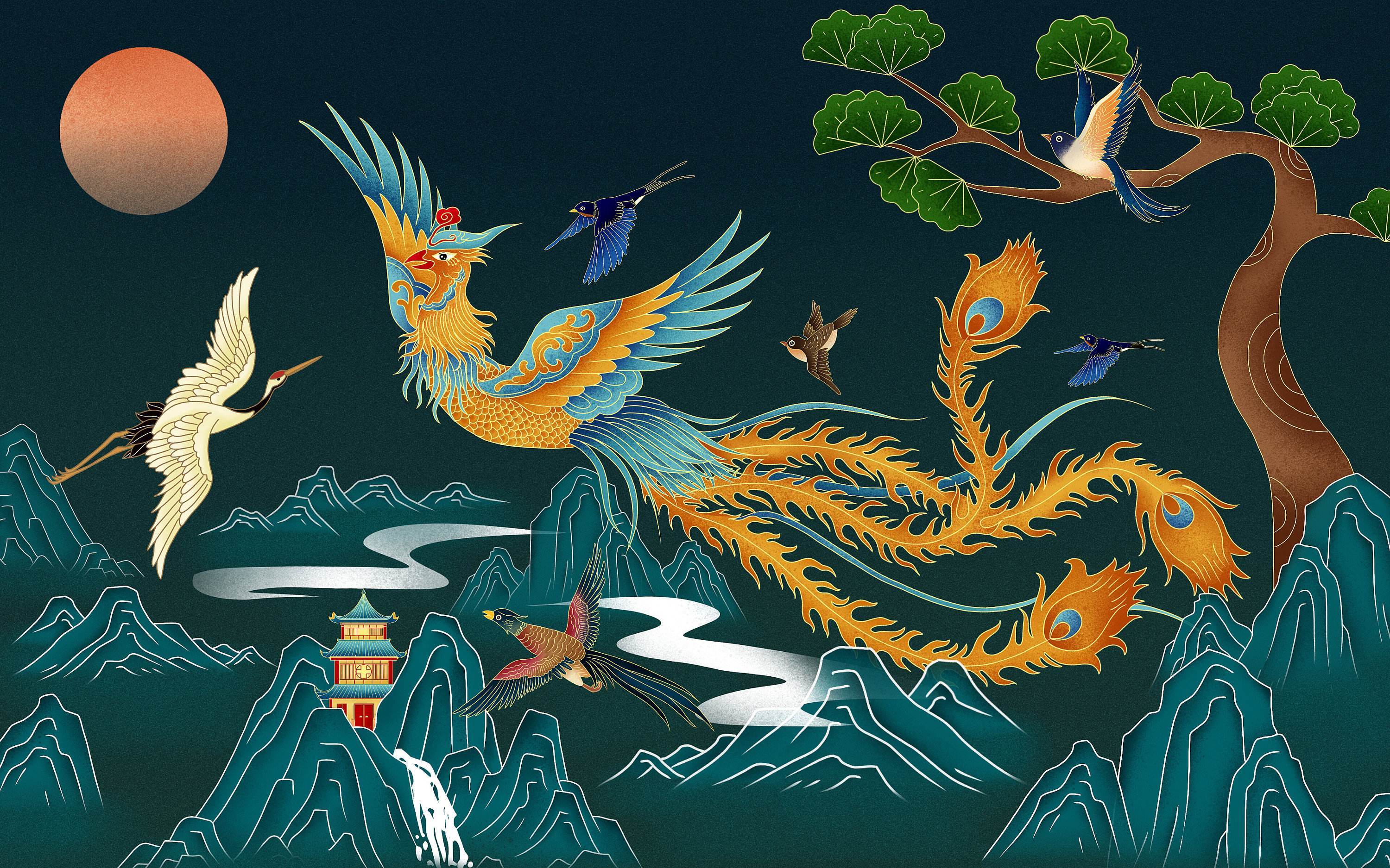 可以说凤凰是一种传说中的的神鸟,是古人想象的产物,由多种动物的