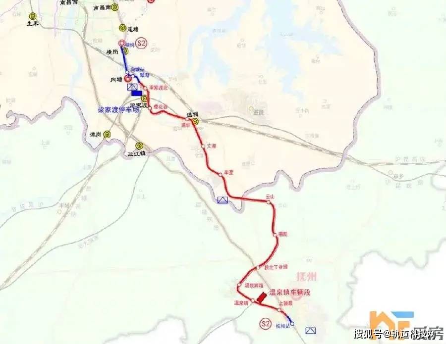 预留与地铁快线10号线贯通运营条件,南至抚州市的抚州站