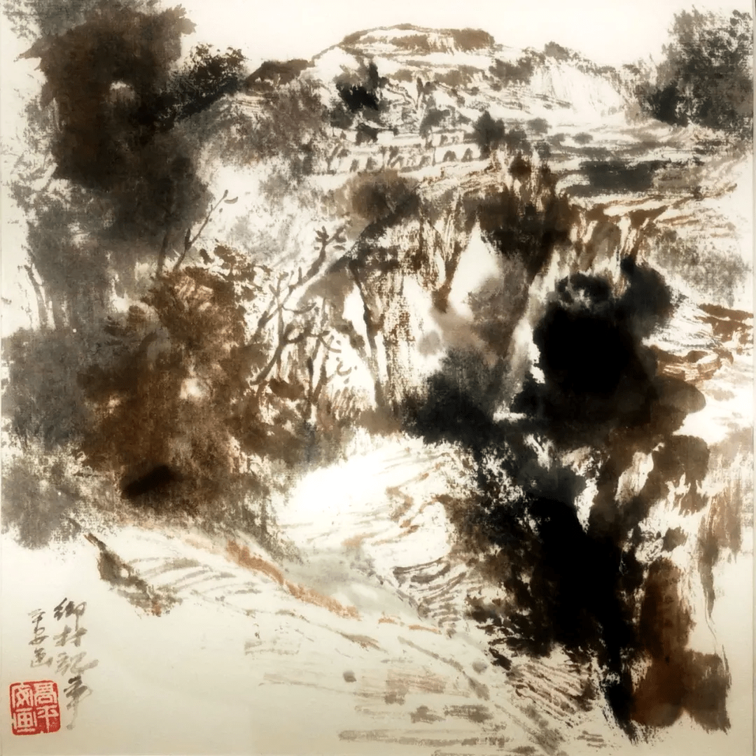 水墨画|溢彩吕梁丨 高平安水墨画作品在吕梁市群众艺术馆展出