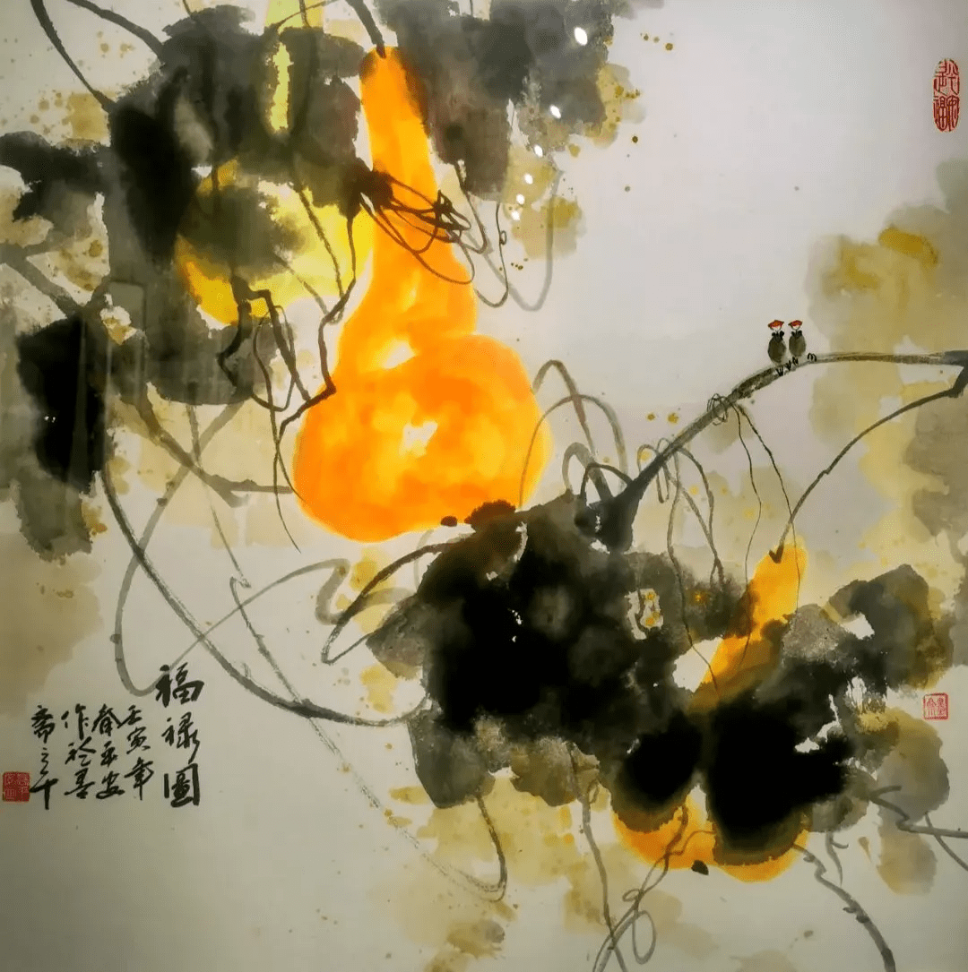 水墨画|溢彩吕梁丨 高平安水墨画作品在吕梁市群众艺术馆展出