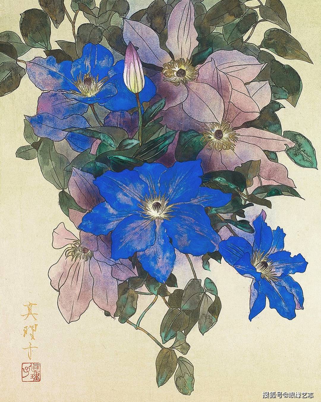 花鸟 幻城 蓝港 日本画家宫下真理子的古典意趣与当代审美 Mariko 季节 樱花