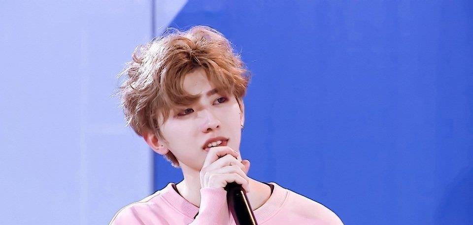 粉色 21岁蔡徐坤出席节目造型来袭，羊毛卷好亮眼，甜崽称号名不虚传