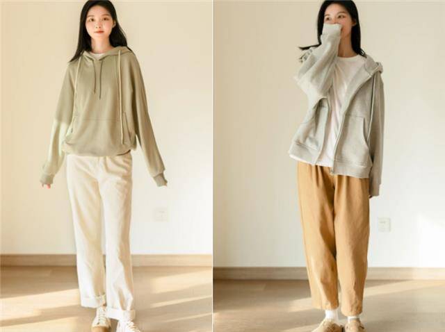 毛衣 同样是卫衣,配裙子和裤子的差距有多大?看完这4组对比图你就懂