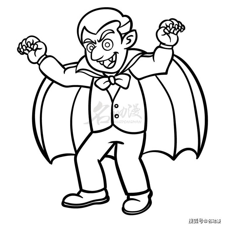 卡通q版吸血鬼绘画方法