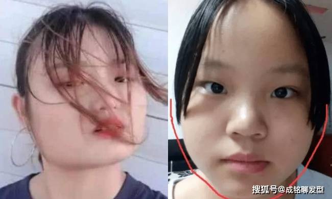 发型内扣发型甜美可爱，但这三种脸型的人最好别剪，显脸大又老气