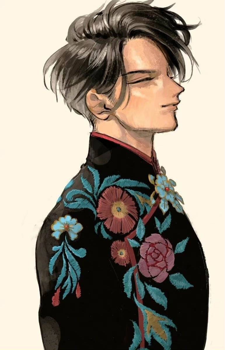 异域风情的美男子插画,时代感和设计感都超强,让人爱的很