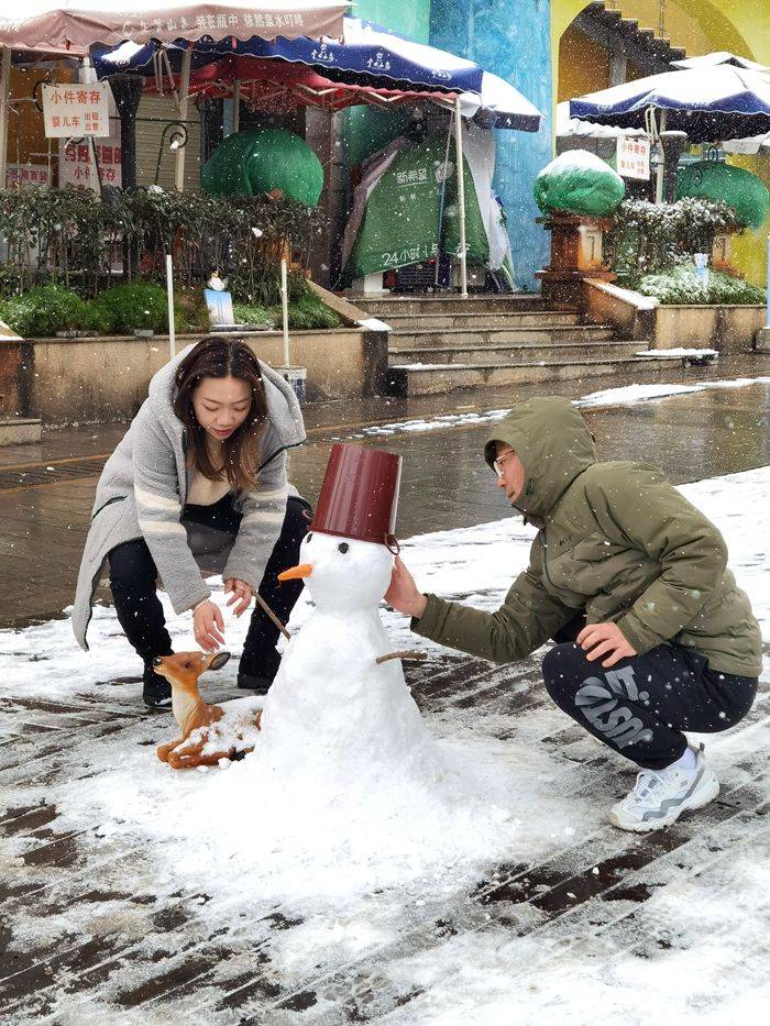 日子|昆明下雪了！春城的雪景真美丽！