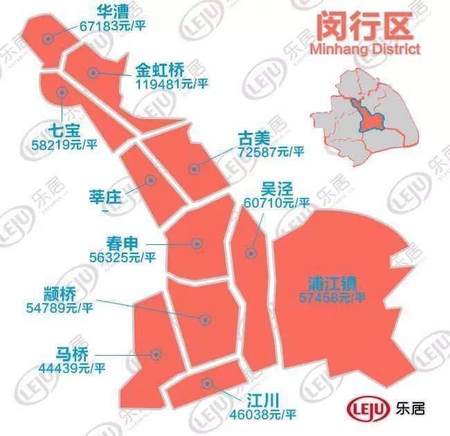 上海闵行区域分布图图片