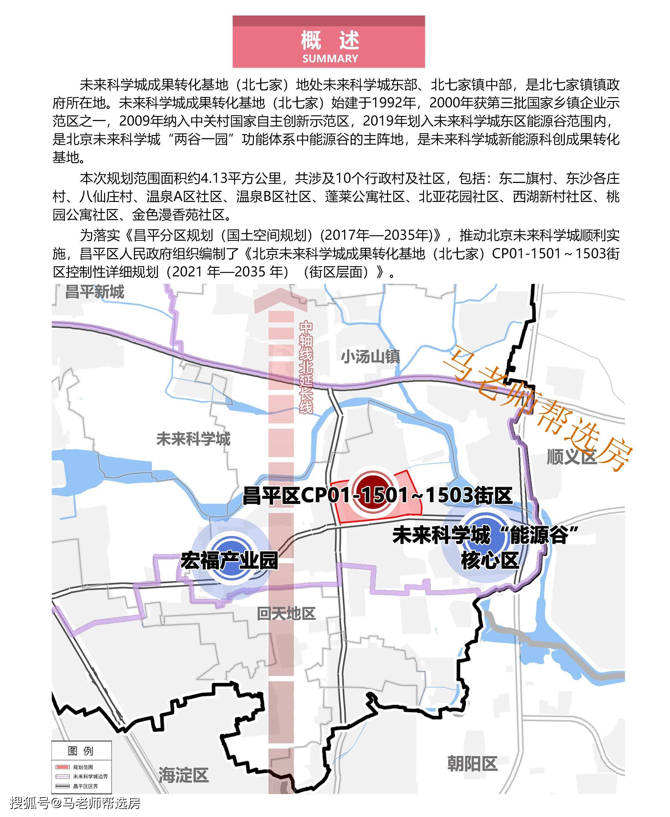 追規劃未來科學城成果轉化基地北七家街區規劃