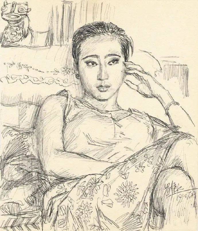 名家作品分享中央民族大学教授刘秉江速写作品