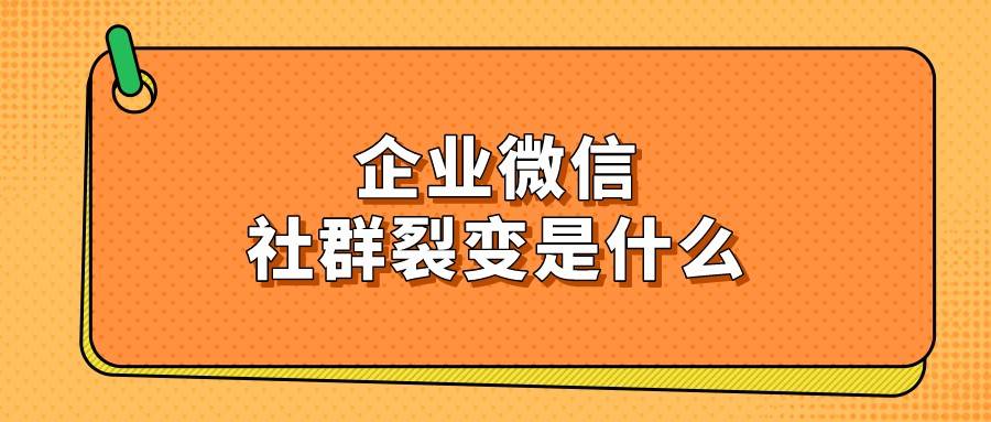 企业微信社群裂变是什么 用户 运营 进群