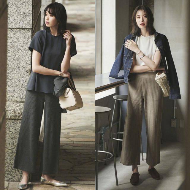 配饰 优雅且高级!日本模特的裤装穿搭,照搬都不会出错