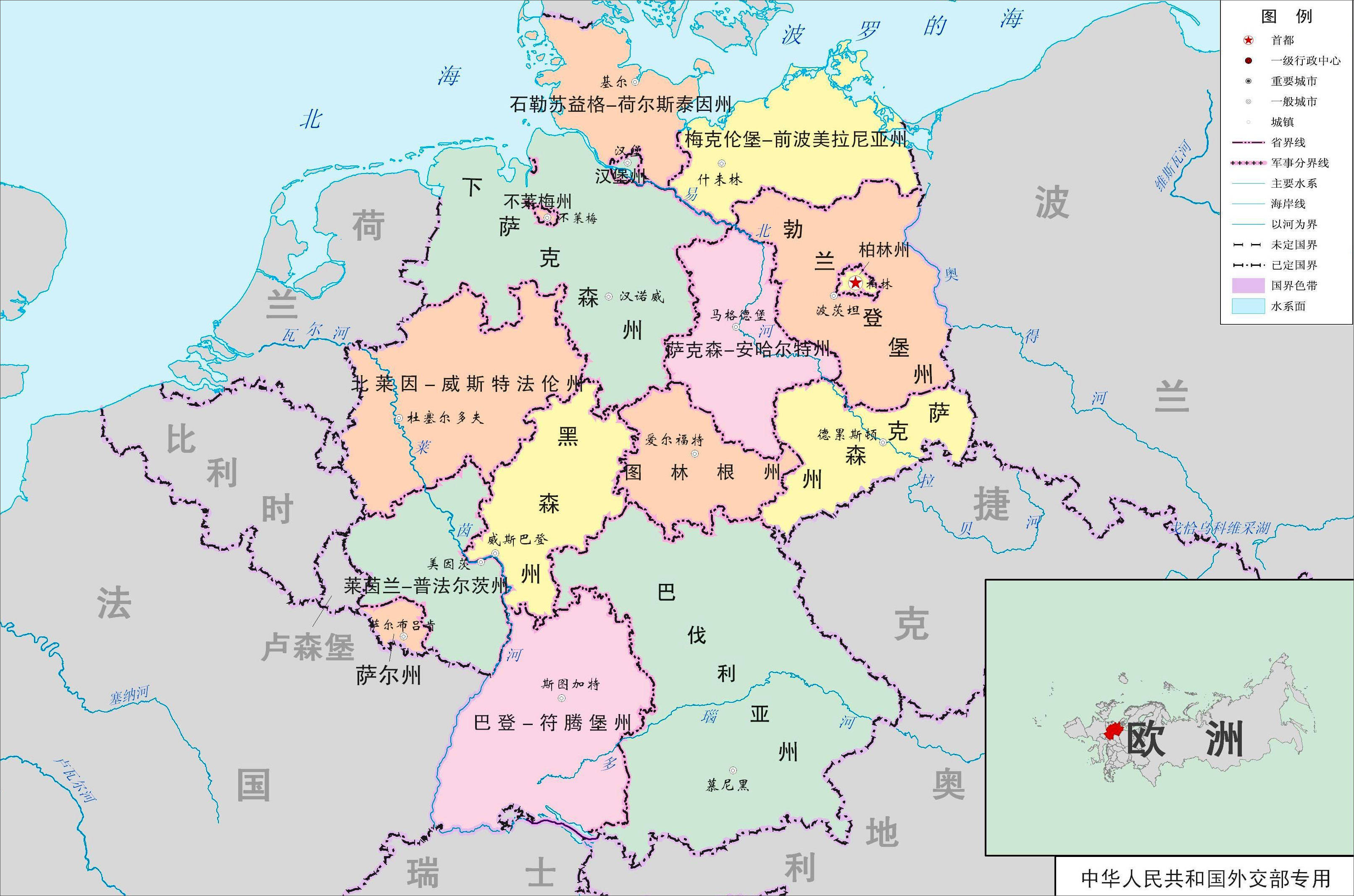 西德地图中文版图片
