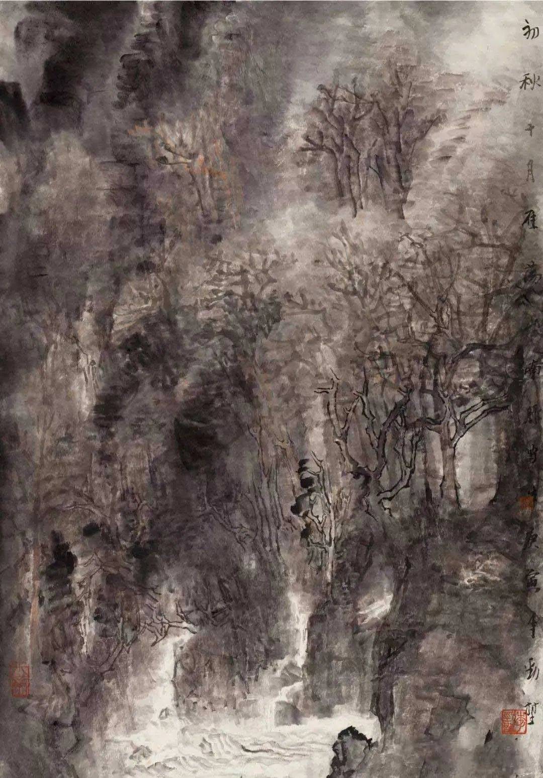 李劲堃画画之前应该有如临大敌的压迫感