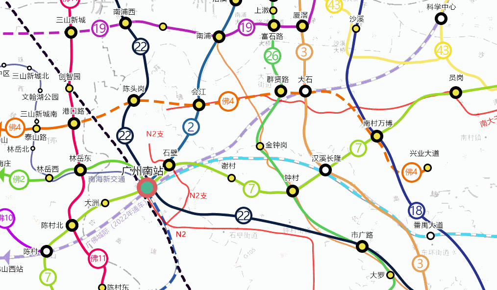 番禺区地铁规划图图片