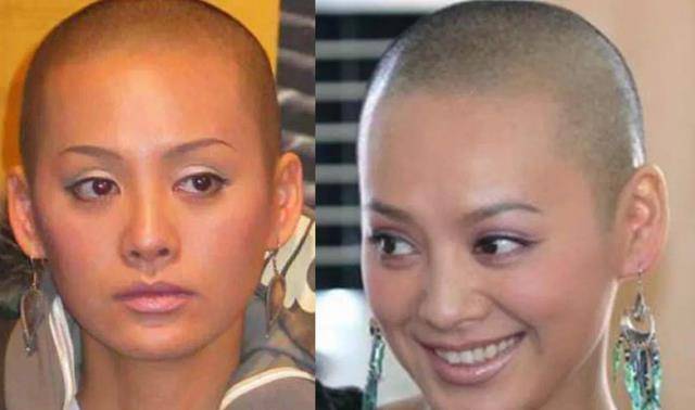 长发|剃了头更惊艳，戴头套反而拉低颜值，女明星光头造型差异大