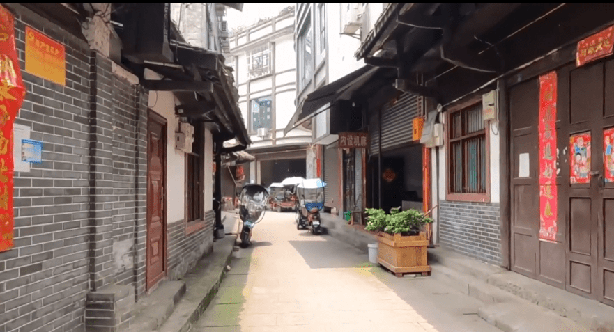蒲江县朴素的老街道,干净整洁很有韵味,大街小巷充满烟火气_寿安镇