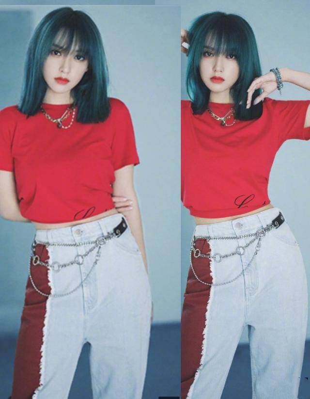 前卫 辛芷蕾的“鸳鸯裤”要火了,一半清纯,一半成熟,减龄显瘦又好穿