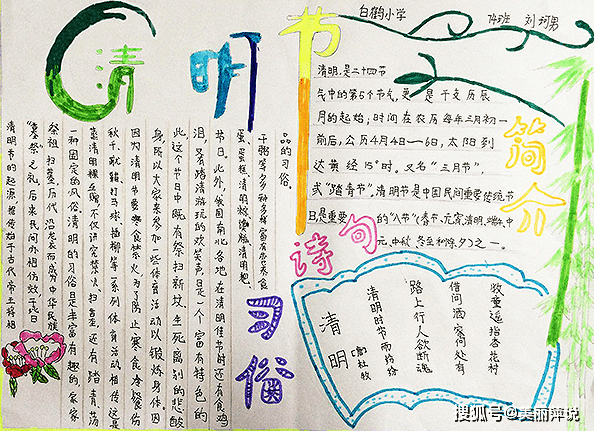 清明节手抄报一等奖作品精选10张 最新最全2022清明节手抄报图片模板