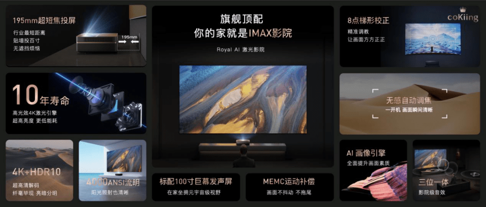 投影仪|售价4万元!云米Royal AI激光影院发布，100〃影院级巨幕颠覆家庭娱乐体验