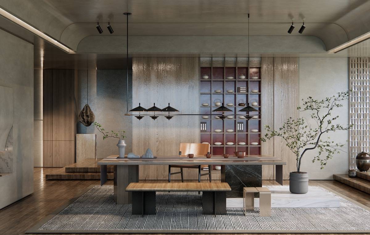 室内茶室设计单纯的雅致还不够这10个茶室装修风格效果图请收好