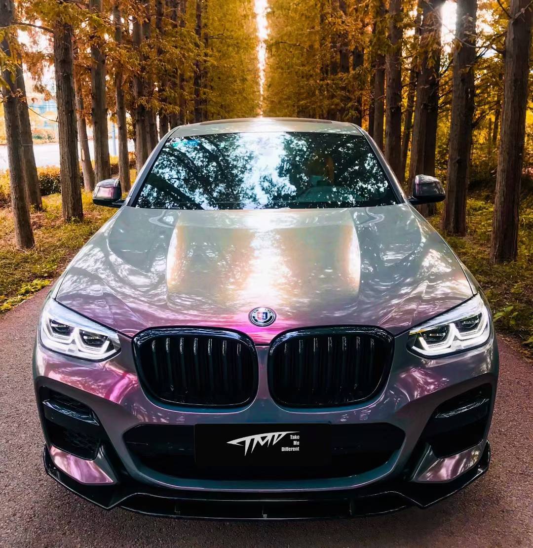 宝马x4汽车tmd潮牌改色膜pet系列魅影