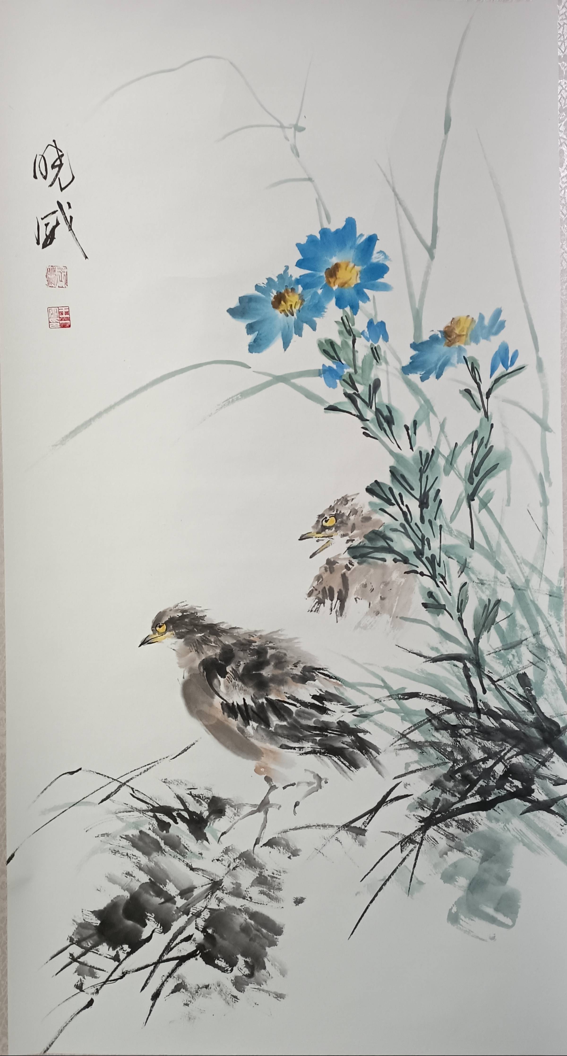 自在飞花轻似梦一一王晓威写意水墨花鸟画