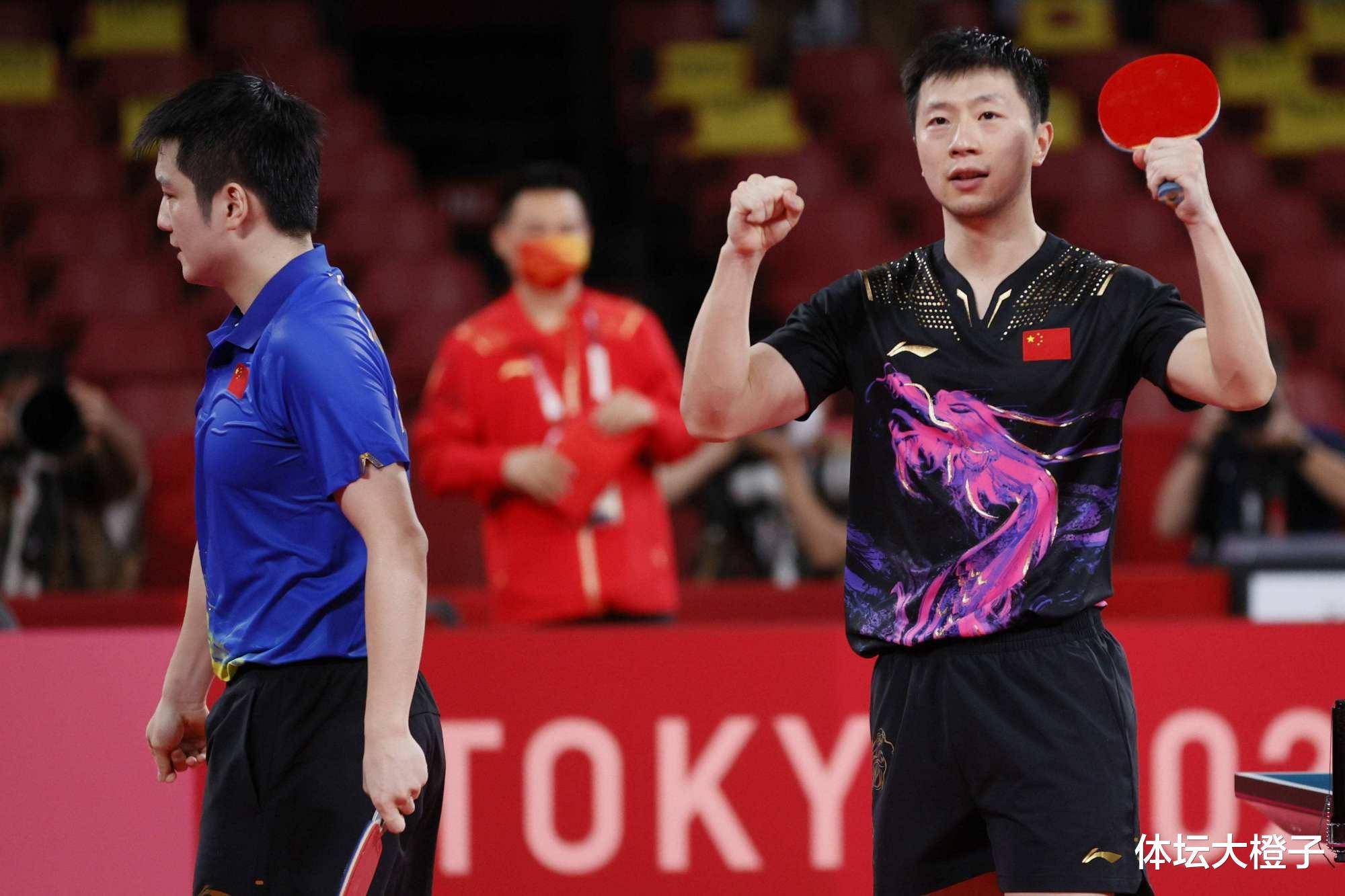 43击败奥运卫冕冠军樊振东和马龙的对战已经进入下半场