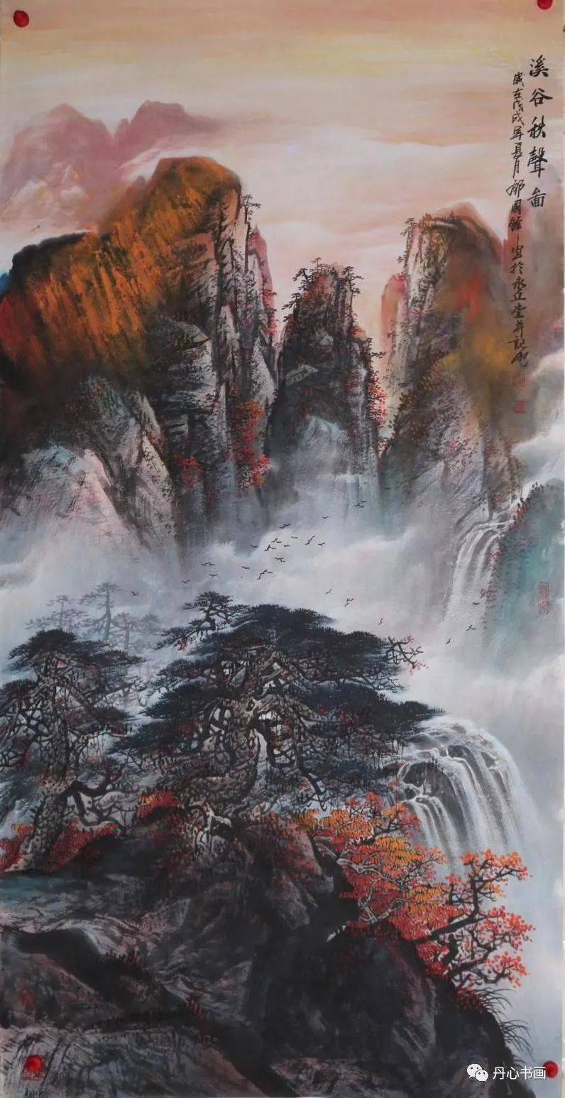 构图雄浑飘逸稳重山水画家邓国峰