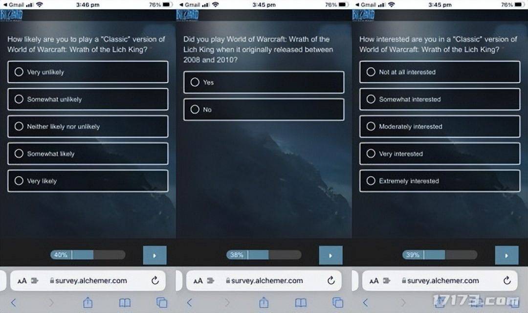 调查|游戏早报：WOW巫妖王之怒怀旧服要来了？玩家收到暴雪调查问卷