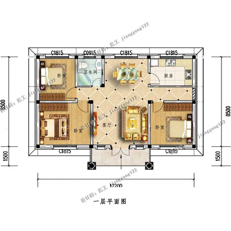 10万买股票还是回农村建房,2款100平左右的一层平房,建了绝对不后悔