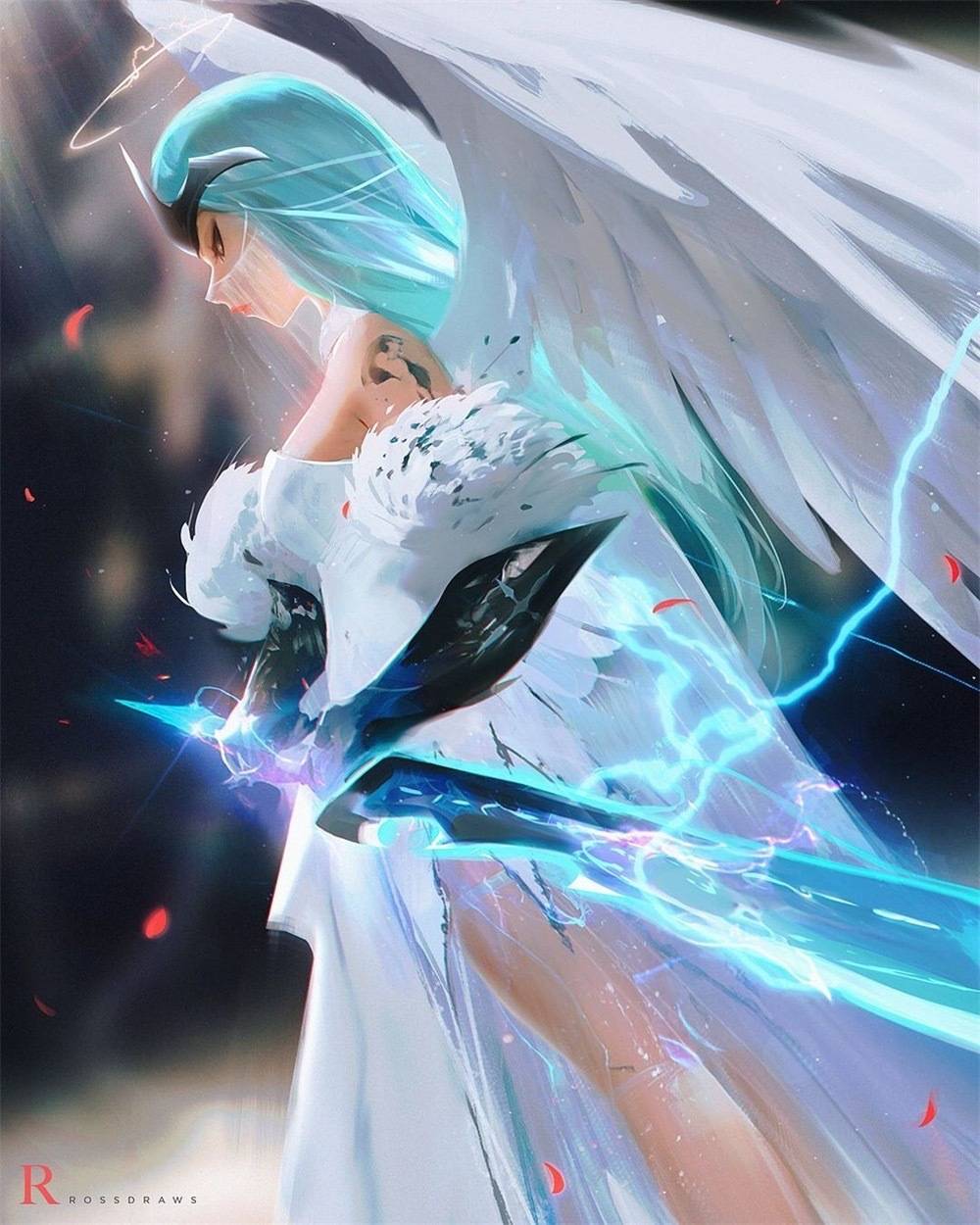 充满神秘气息的梦幻人美少女插画细腻的渐变色让画面充满灵气