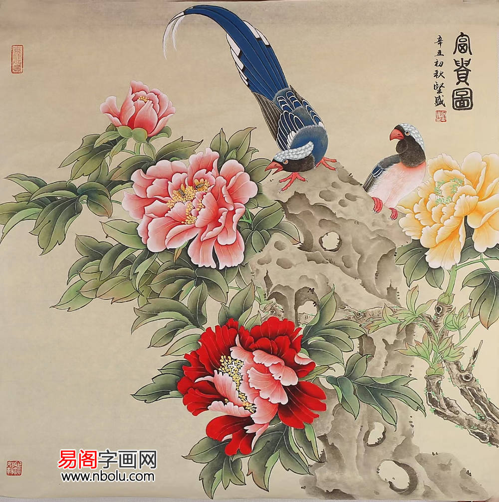 张坚盛工笔花鸟画赏析：古雅优美清丽灵秀_手机搜狐网