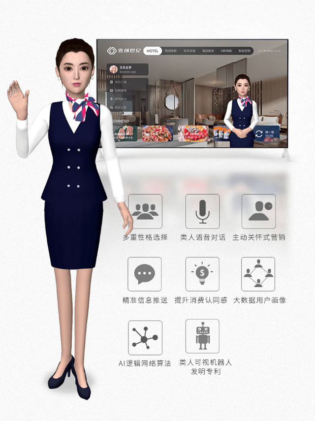 壹创世纪ai虚拟管家智慧酒店天花板颠覆你对酒店客房的所有想象