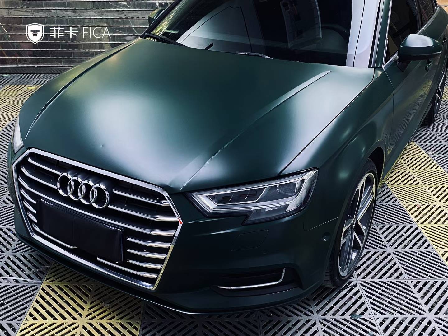 灰绿渐变超好看,菲卡消光松石绿改色膜-奥迪_搜狐汽车_搜狐网