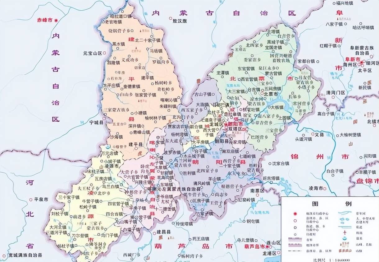 辽宁朝阳地理位置图片