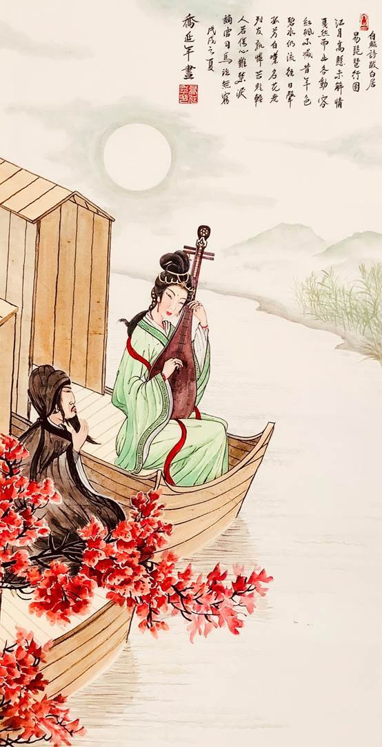 乔延年作品白居易琵琶行图赏析