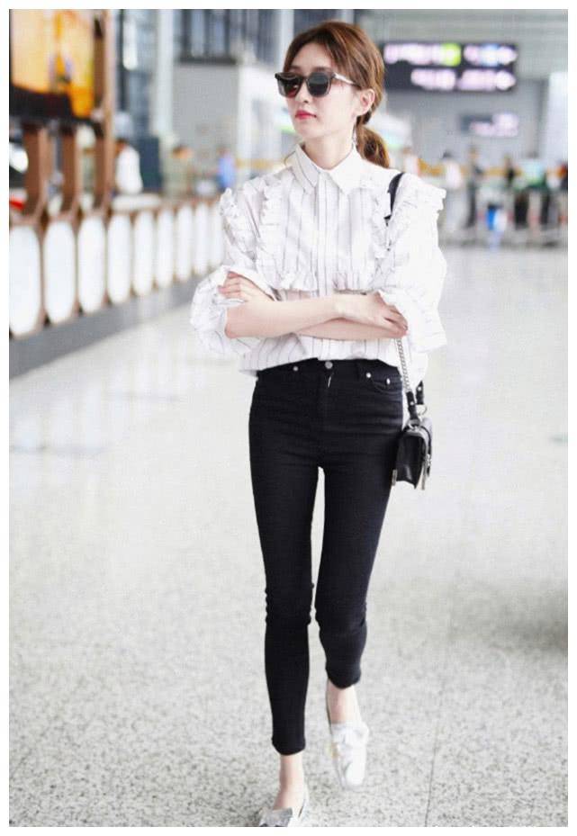 原创江疏影才是衬衫控这10套衬衫搭配一套比一套好看