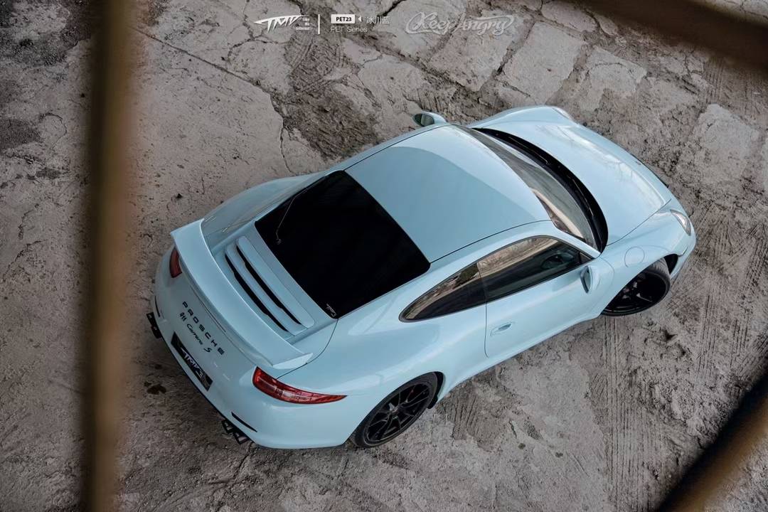 保时捷911-tmd潮牌改色膜冰川蓝_搜狐汽车_搜狐网