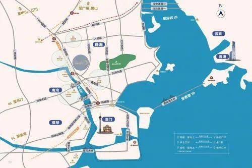 以明珠路,金琴快線,珠海大道,九洲大道等主幹道路