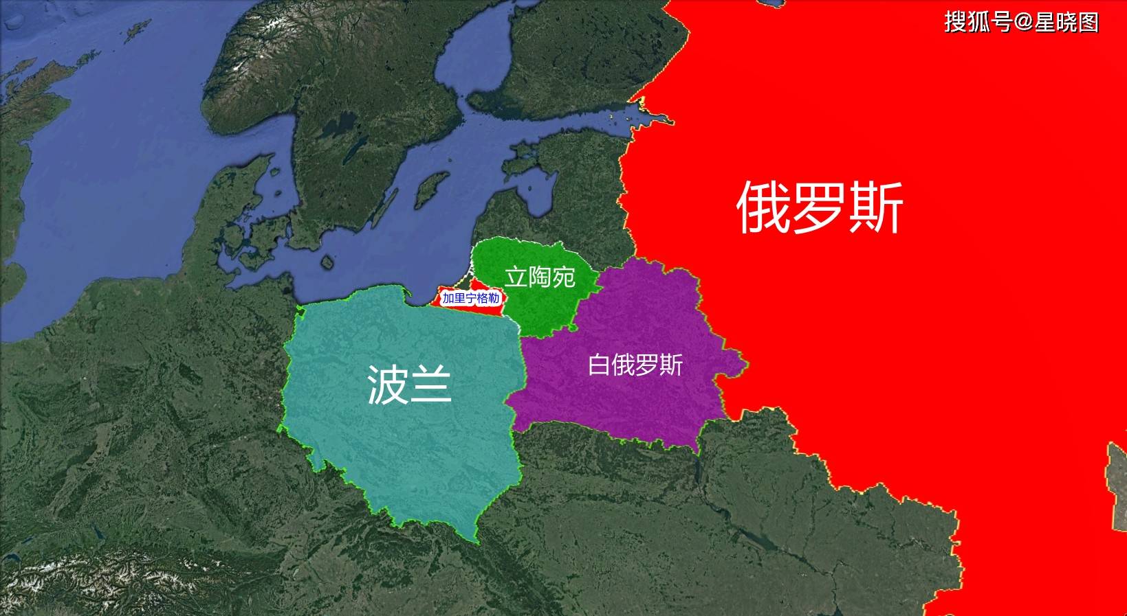俄罗斯接壤国家地图图片