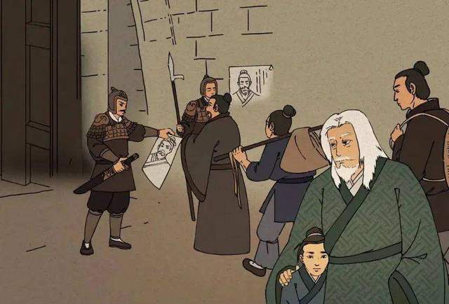 楚平王下令悬赏捉拿伍子胥,命人画了伍子胥的画像,挂在楚国各地的城