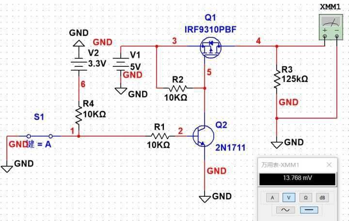 開關閉合,輸出電壓為0v電路仿真確實沒有問題啊,於是讓她講一下這個