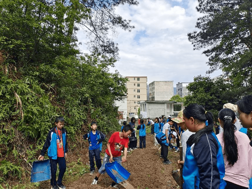 助力双减夯实五育并举全南县龙源坝中学开展劳动实践教育活动
